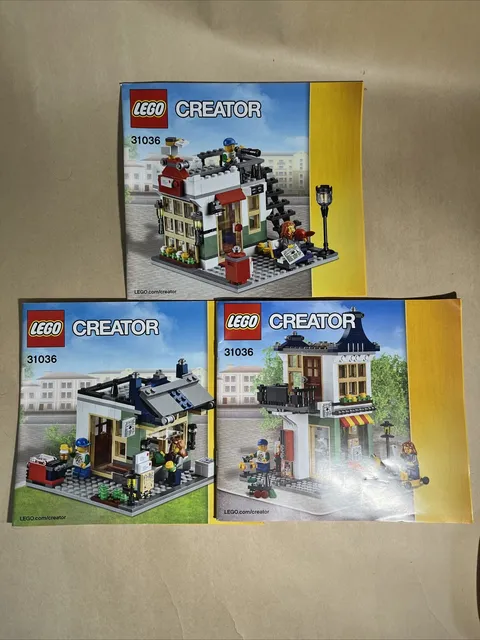 Lego Creator Toy & Grocery Shop 31036 Instruction Books Manuals Only Set Of 3