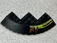 Lego Brick Round Corner 10 x 10 w/ Iridescent Mirrored Circuit Mars Mission