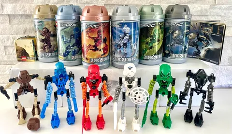 Bionicle Toa Mata Set of 6: 8531 - 8536 w/Canisters, 1 CD, Manuals & 5/6 Posters