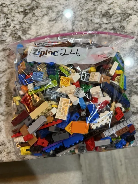 LEGO Bulk Lot of 2 Pounds Bricks Parts and Pieces Genuine 2 Lbs Grab Bag