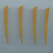 LEGO x 4 Pearl Gold Propeller 1 Blade 10L with Bar (Sword Blade) 98137