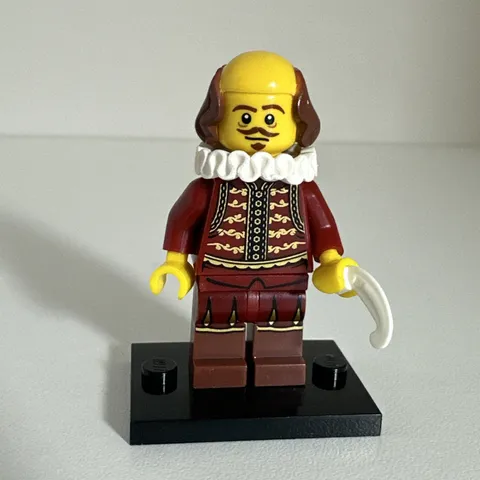 Collectible Lego Minifigure William Shakespeare 71004 The Lego Movie Series 1