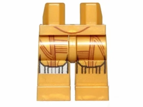 LEGO® Part 970c00pb0313 - Hips and Legs with SW C-3PO Droid Pattern
