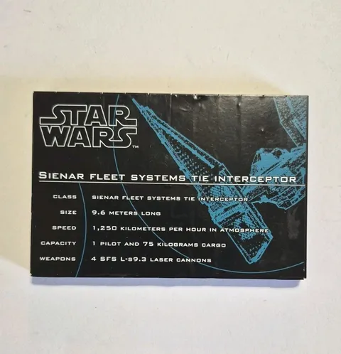 OEM! LEGO Star Wars Decorated Sticker Plate Sienar Fleet Systems Tie Interceptor