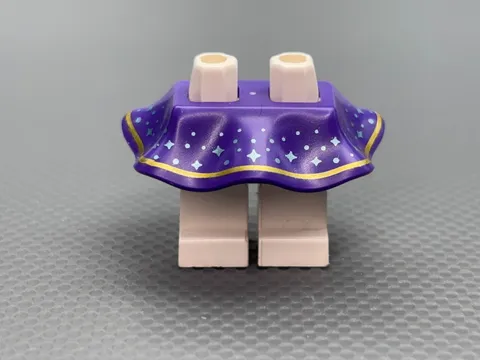 LEGO Minifigure Dark Purple Skirt Metallic Lt Blue Stars Gold Stripe Series 29