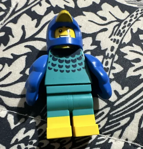 LEGO Minifigures Blue Fish Costume Minifigure Teal/Blue Body Yellow Hands/Feet