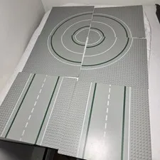 Lego Road Gray Baseplate Lot 6 Vintage 10x10 Inches Street Pattern