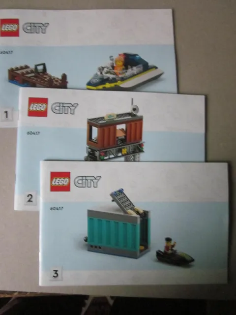Lego Building Instructions Instruction 60417 City Parts 1 to 3. Part 1 thru 3