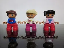 Lego Duplo Figure Kid Caucasian Boy Girls School Brown Blonde Black Hair Mix Lot