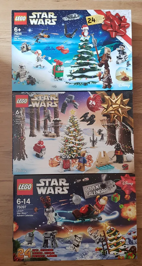NEW - 3 LEGO STAR WARS ADVENT CALENDAR CALENDARS 75245 - 75340 - 75097 - CALENDAR