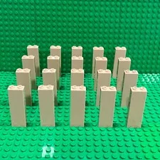 Lego 2454 Block Wall Brick Pillar Columns 1x2x5 (Lot of 20) : TAN