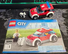 🚒🐕LEGO City: Fire Station (60110) - Fire Chief's Car + Dog + Manual