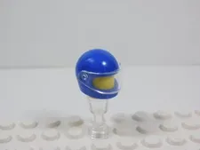 LEGO Blue Helmet w/ Trans Clear Visor Headgear Minifig S3