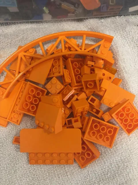 LEGO Bulk Lot Orange pieces Bricks & Pieces Parts Plates