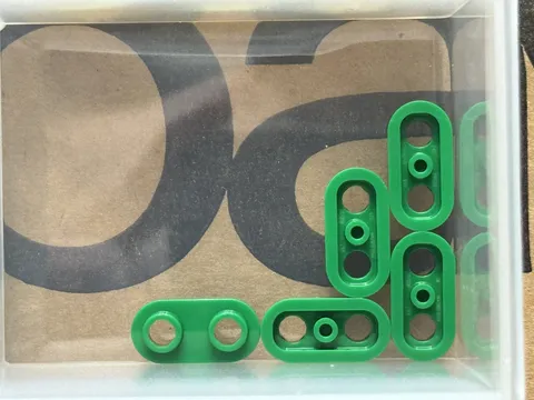 LEGO Parts - Green Plate, Round 1 x 2 with Open Studs - No 35480 - QTY 5
