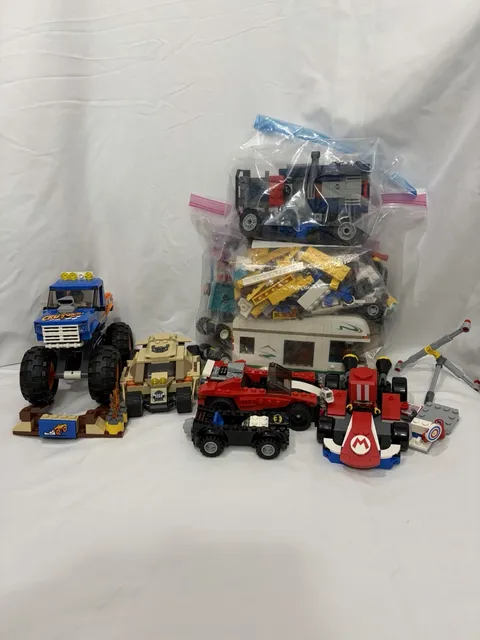 LEGO city Mixed Vehicle Lot Bane Mario Dump truck Monster truck Camper