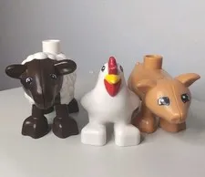 LEGO Duplo Farm Animals Lot (Piglet, Sheep, Chicken) Figures