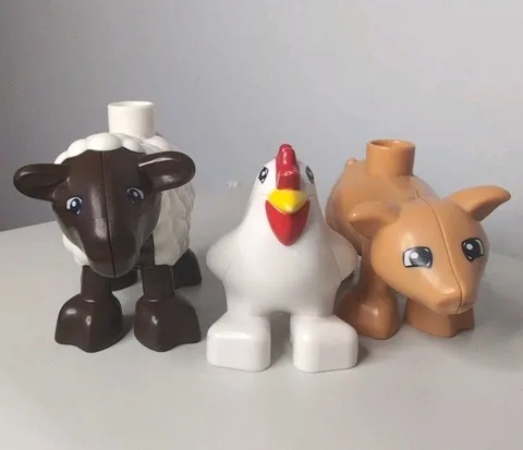 LEGO Duplo Farm Animals Lot (Piglet, Sheep, Chicken) Figures