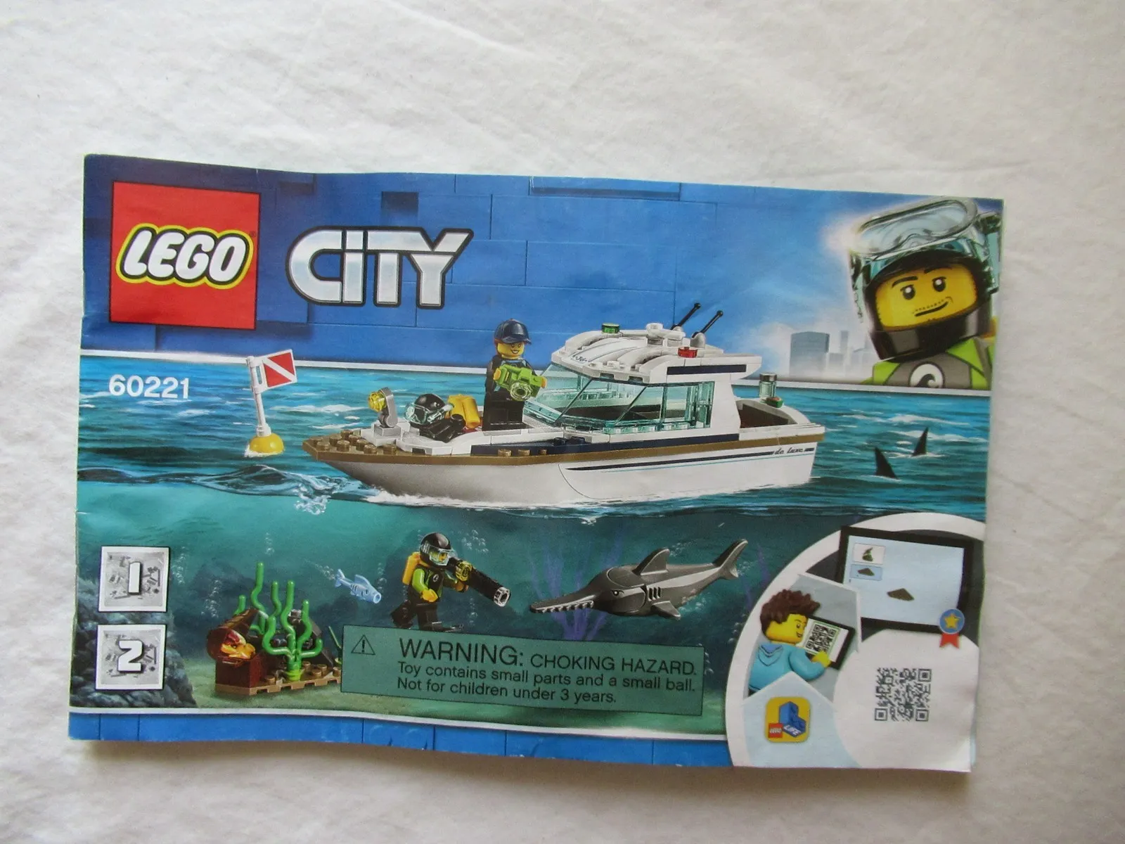 LEGO 60221 City Speed Boat Sea Exploration Instruction Manual Booklet Brochure
