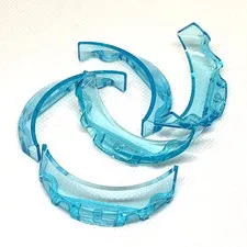 LEGO Parts Trans-Light Blue Windscreen 3 x 6 x 1 Curved No 62360 QTY 5