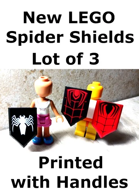 New LEGO Spider Shield Lot of 3 Spiders Halloween Graveyard Protector Superhero