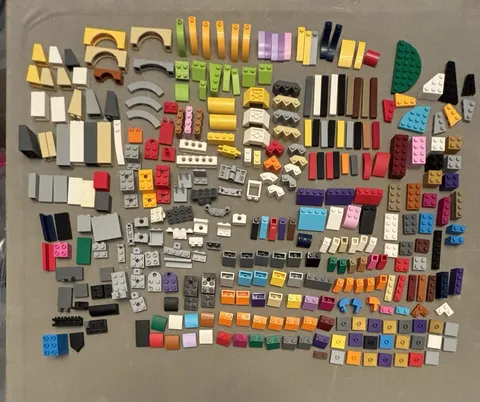 300+ Assorted Lego Bricks, Blocks, and Building Pieces 12.2 Oz. 