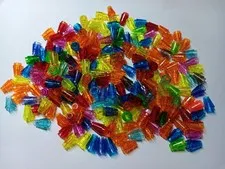 LEGO BULK LOT OF 224 1X1 TRANS ROUND BRICK CONE PIECES MIXED COLORS #4589