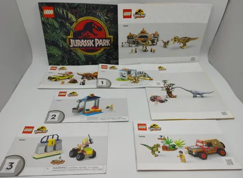 LEGO JURASSIC PARK Replacement Instruction Manuals Booklets Only Assorted Lot