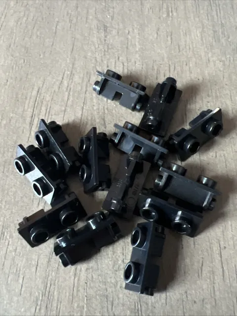 LEGO 3938 Black Hinge Brick 1 x 2 Top Plate - 13 Pieces