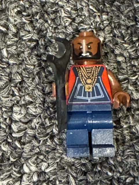 LEGO B.A. Baracus Mr T Mini-figure and Wrench w/o Mohawk A-Team Dimensions Used