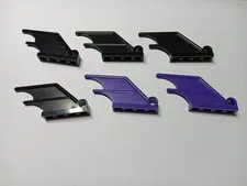 LEGO BULK LOT 6 BATMAN VEHICLE TAIL WING 4X1 PIN HOLE #28779 BLACK & DARK PURPLE