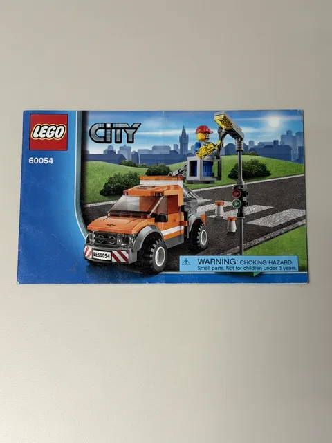 LEGO® City 60054 Light Repair Truck Instruction Manual Only! Orange Pickup
