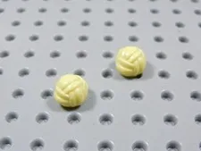 LEGO Lot of 2 Pastel Cool Yellow Ball of Yarn Wool Accessory Minifig BS