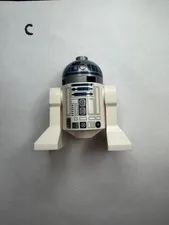 Lego New Astromech Droid R2-D2 Flat Silver Head Star Wars Minifigure