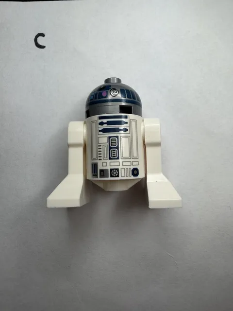 Lego New Astromech Droid R2-D2 Flat Silver Head Star Wars Minifigure