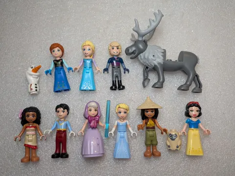 LEGO Friends Minifigures Disney Princess Dolls Lot w/ Animals Accessories