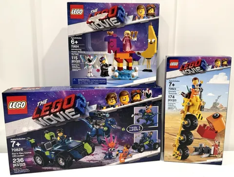 Lego The Lego Movie 2 Lot 70823 Thricycle, 70824, 70826 Rex-treme Offroader New