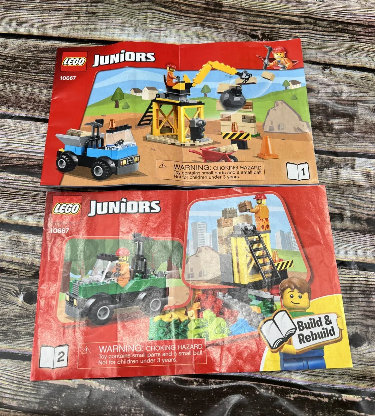 Lego JUNIORS 10667 Replacement Instruction Manual Booklets Book 1 and Book 2