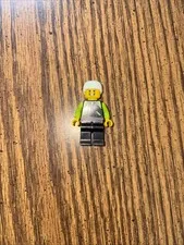 Lego Town City Cyclist Lime Green & Black Jacket Minifigure Cty0658 Minifig Guy