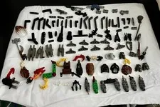 LEGO Bionicle Vintage Lot Of Various Parts, Masks, Shields, Etc. Over 110 Pieces