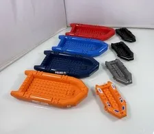 8pc LEGO Boats Lot Lego City Fishing Police Coast Guard Raft Dingy 2 Sizes Combo