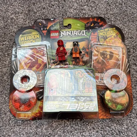 LEGO 9591 Ninjago Weapon Pack Minifig Chokun NRG Kai Ninja Spinner Battle