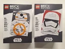 LEGO Brick Sketches Lot Of 2 BB-8 40431 & First Order Stormtrooper 40391 New