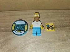 LEGO Dimensions Homer Simpson Minifig With Base Tag TV Printed Pieces