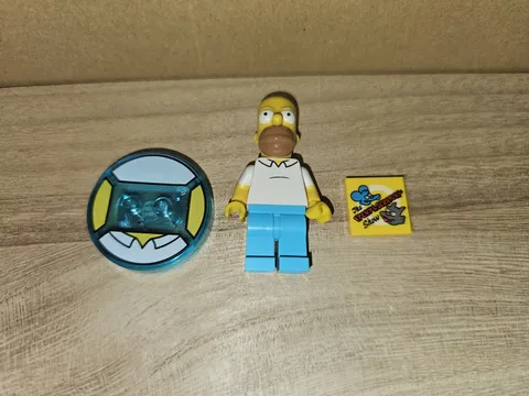 LEGO Dimensions Homer Simpson Minifig With Base Tag TV Printed Pieces