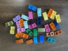LEGO Parts: 11477 Slope, Curved 2 x 1 x 2/3, 30pcs, Mixed Colors