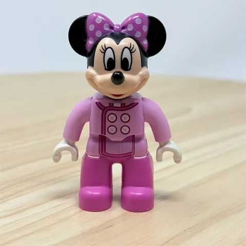 LEGO DUPLO Disney Minnie Mouse Figure Pink Outfit Purple Polka Dot Bow