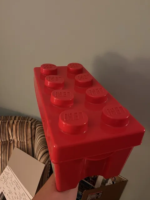LEGO Storage Brick/Box Red Stackable Organizer Container Empty