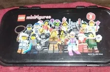 Vintage Lego 23 Minifigures + Accessories & Case Motorcycle Skeleton Helmets Etc
