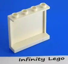 6 LEGO White Wall Panel 1x4x3 with Side Supports (35323 60581) - 6 Pieces